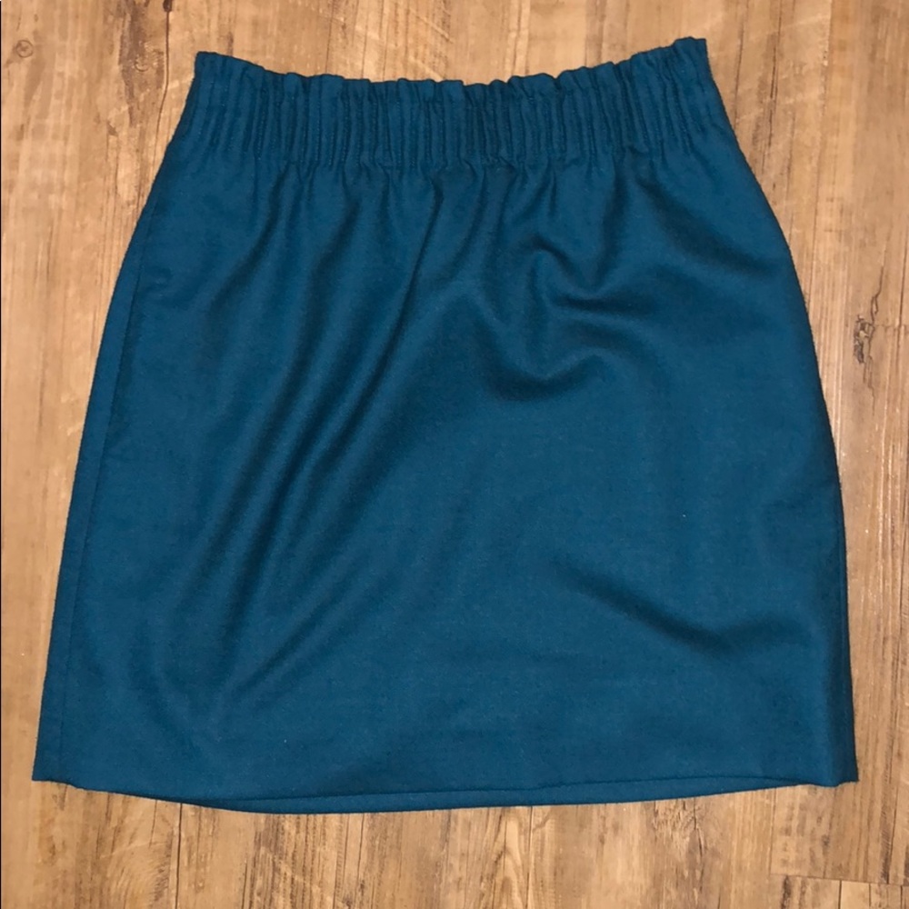 J. Crew | Teal Sidewalk/ Paperbag Skirt